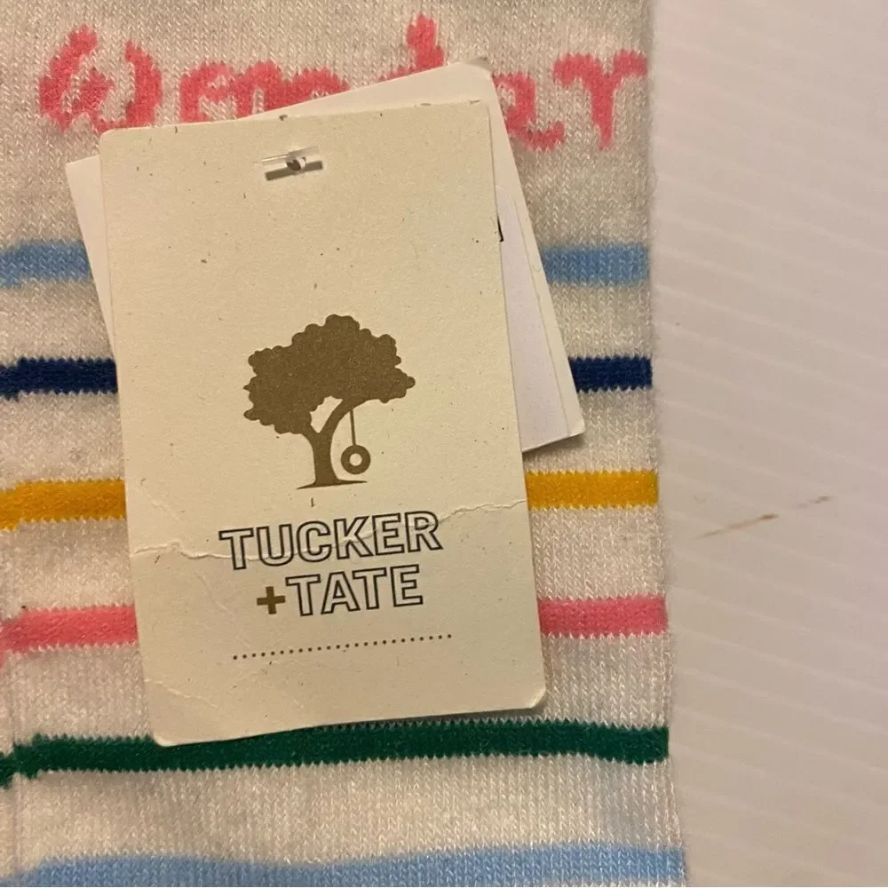 Tucker + Tate Nordstrom girls wonder striped long socks kids 9-11yo NEW
